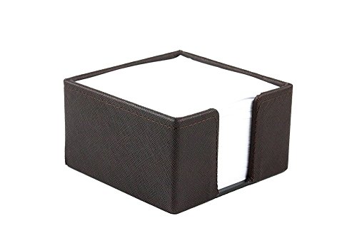 DELMON VARONE - Zettelkasten Saffiano Lederimitat braun, Zettelbox inkl. 500 Blatt Papier, Notizklotz in Kunstleder Box für Schreibtisch & Büro, Ideal zum Notieren von Gedanken, Ideen & Notizen DELMON VARONE - Zettelkasten Saffiano Lederimitat braun, Zettelbox inkl. 500 Blatt Papier, Notizklotz in Kunstleder Box für Schreibtisch & Büro, Ideal zum Notieren von Gedanken, Ideen & Notizen von DELMON VARONE