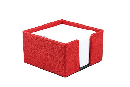 DELMON VARONE - Zettelkasten Saffiano Lederimitat rot, Zettelbox inkl. 500 Blatt Papier, Notizklotz in Kunstleder Kasten für Schreibtisch & Büro, Ideal zum Notieren von Gedanken, Ideen & Notizen DELMON VARONE - Zettelkasten Saffiano Lederimitat rot, Zettelbox inkl. 500 Blatt Papier, Notizklotz in Kunstleder Kasten für Schreibtisch & Büro, Ideal zum Notieren von Gedanken, Ideen & Notizen von DELMON VARONE