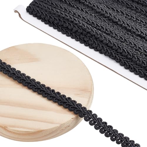 DELORIGIN 13 m Schwarz Gimp Zopfbesatz Zum Nähen 12mm Gimp Trim Band Dekorativer Stoffbesatz Polyester Fransenborte Nähbesatz Spitzenband Zum Kölner Karneval deko Nähen Vorhänge Heimdekoration DELORIGIN 13 m Schwarz Gimp Zopfbesatz Zum Nähen 12mm Gimp Trim Band Dekorativer Stoffbesatz Polyester Fransenborte Nähbesatz Spitzenband Zum Kölner Karneval deko Nähen Vorhänge Heimdekoration von DELORIGIN