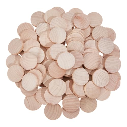 DELORIGIN 150 Stück 3 cm unlackierte Holz-Kreisausschnitte, klein, rund, Buchenholz, dicke Kreise, Scheiben, blanko, Holzornamente für Kunst, DIY-Handwerksprojekte, Malerei, Schnitzen, Gravur DELORIGIN 150 Stück 3 cm unlackierte Holz-Kreisausschnitte, klein, rund, Buchenholz, dicke Kreise, Scheiben, blanko, Holzornamente für Kunst, DIY-Handwerksprojekte, Malerei, Schnitzen, Gravur von DELORIGIN