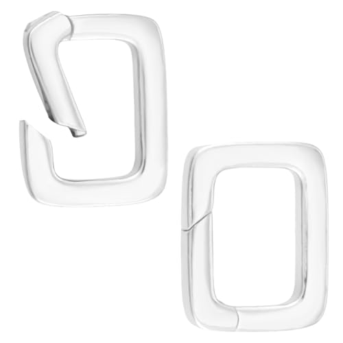 DELORIGIN 2 Stück Sterling Silber Karabinerverschlüsse Rechteckige Federtorringe verschlüsse für armbänder Schnalle ketten Verschlüsse Zur Schmuckherstellung Armband kettenverschluss 9x12mm von DELORIGIN