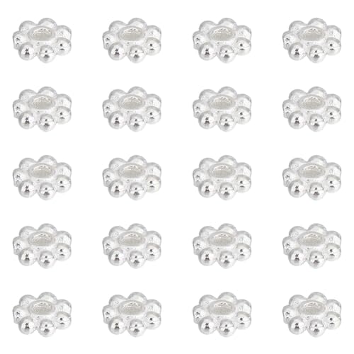 DELORIGIN 20 Stück 925 Daisy Spacer Perlen Aus Sterlingsilber 4mm Rondelle Blumen Spacer Lose Perlen Mit 1mm Loch Für Die Herstellung von DIY Armbändern Halsketten Ohrringen Und Schmuck DELORIGIN 20 Stück 925 Daisy Spacer Perlen Aus Sterlingsilber 4mm Rondelle Blumen Spacer Lose Perlen Mit 1mm Loch Für Die Herstellung von DIY Armbändern Halsketten Ohrringen Und Schmuck von DELORIGIN