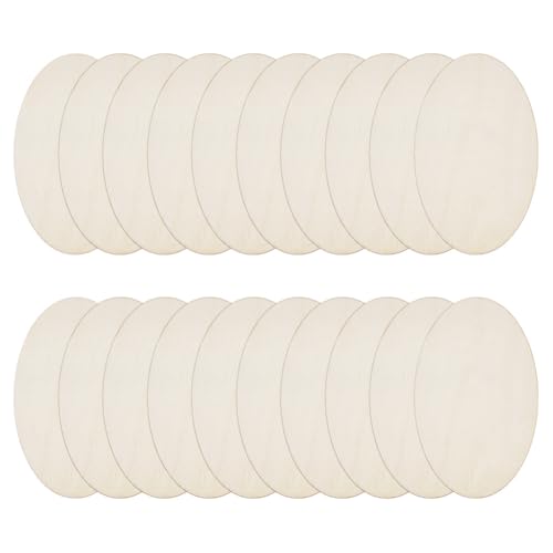 DELORIGIN 20 Stück ovale Holzausschnitte, 15 x 8,9 cm, unlackierte Buchenholzscheiben, Basteln, Naturholz, Kreise, DIY, Plankenausschnitt, Bastelbedarf für Künstler, Malerei, Türhänger, Schild DELORIGIN 20 Stück ovale Holzausschnitte, 15 x 8,9 cm, unlackierte Buchenholzscheiben, Basteln, Naturholz, Kreise, DIY, Plankenausschnitt, Bastelbedarf für Künstler, Malerei, Türhänger, Schild von DELORIGIN