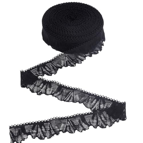 DELORIGIN 23 m Schwarzes Spitzenband 35mm Stickerei Spitzenbesatz Vintage Blumenspitze Stoffrand Elastisches Halloween Spitzenband Für Heimwerker Basteln Nähen Geschenkpapier Hochzeit DELORIGIN 23 m Schwarzes Spitzenband 35mm Stickerei Spitzenbesatz Vintage Blumenspitze Stoffrand Elastisches Halloween Spitzenband Für Heimwerker Basteln Nähen Geschenkpapier Hochzeit von DELORIGIN