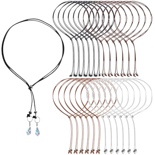 DELORIGIN 24 Stück Kordel-Halsbänder, verstellbare Seile, 4 Farben, Vintage-Stil, Boho, Choker-Schnur mit Schlaufe zum Aufhängen, Kordelverschluss, Ketten für Schmuckherstellung DELORIGIN 24 Stück Kordel-Halsbänder, verstellbare Seile, 4 Farben, Vintage-Stil, Boho, Choker-Schnur mit Schlaufe zum Aufhängen, Kordelverschluss, Ketten für Schmuckherstellung von DELORIGIN