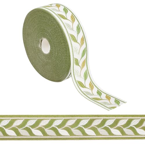 DELORIGIN 25 m Freen Jacquard Stickereibesatz Grüne Blätter 36mm Stoffbesatz Gewebtes Spitzenband Zum Nähen von Taschen Heimdekoration Geschenkverpackungen Borten und Bänder zum Nähen Jacquardband DELORIGIN 25 m Freen Jacquard Stickereibesatz Grüne Blätter 36mm Stoffbesatz Gewebtes Spitzenband Zum Nähen von Taschen Heimdekoration Geschenkverpackungen Borten und Bänder zum Nähen Jacquardband von DELORIGIN