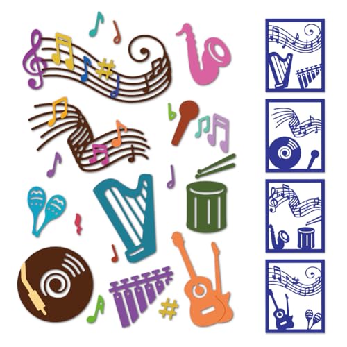 DELORIGIN Stanzschablone Mit Musikinstrumente, Aufspringende Noten Für Grußkarten Stanzformen Musikinstrument Karbonstahl Stanzschablonen Scrapbooking Für Bastelalben Dekoration Einladungen DELORIGIN Stanzschablone Mit Musikinstrumente, Aufspringende Noten Für Grußkarten Stanzformen Musikinstrument Karbonstahl Stanzschablonen Scrapbooking Für Bastelalben Dekoration Einladungen von DELORIGIN
