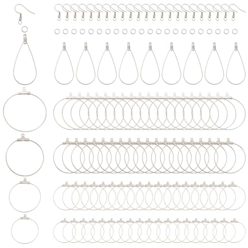 DELORIGIN 270 Teiliges Ohrring Bastelset Mit Tropfenförmigen Runden Perlen Creolen Ohrring Anhängern Komponentenzubehör Zum Selbermachen von Schmuckanhängern Armbändern Und Halsketten DELORIGIN 270 Teiliges Ohrring Bastelset Mit Tropfenförmigen Runden Perlen Creolen Ohrring Anhängern Komponentenzubehör Zum Selbermachen von Schmuckanhängern Armbändern Und Halsketten von DELORIGIN