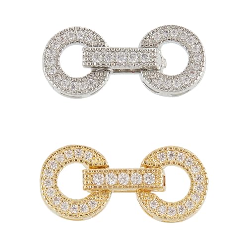 DELORIGIN 2Stücke Messing kettenverschlüsse 2 Farben ketten Verschlüsse Armband Stecker Kettenverschluss Mit Schnappverschluss zum Umklappen Für Die Herstellung von Perlenketten Armbändern Und Schmuck DELORIGIN 2Stücke Messing kettenverschlüsse 2 Farben ketten Verschlüsse Armband Stecker Kettenverschluss Mit Schnappverschluss zum Umklappen Für Die Herstellung von Perlenketten Armbändern Und Schmuck von DELORIGIN