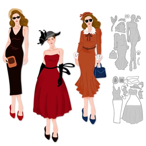 DELORIGIN 3 Stile Retro Lady Stanzformen Kartenherstellung Stanzschablone Hochzeit Stanzformen Aus Karbonstahl Stanzschablonen Prägeschablonen Stanzformen Für DIY Bastelpapier Album Geschenkdekor DELORIGIN 3 Stile Retro Lady Stanzformen Kartenherstellung Stanzschablone Hochzeit Stanzformen Aus Karbonstahl Stanzschablonen Prägeschablonen Stanzformen Für DIY Bastelpapier Album Geschenkdekor von DELORIGIN