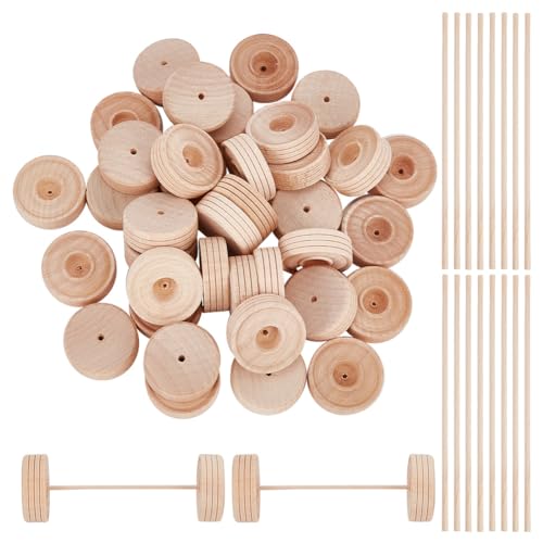 DELORIGIN 36 Packung Holz Bastelräder Mit 18 Holzstäbchen 3 cm Holzräder Räder mit Achse Unbehandelte Holzräder Zum Basteln DIY Miniauto Malfarben Stecktafeln Halloween Weihnachten 3.5 mm Loch DELORIGIN 36 Packung Holz Bastelräder Mit 18 Holzstäbchen 3 cm Holzräder Räder mit Achse Unbehandelte Holzräder Zum Basteln DIY Miniauto Malfarben Stecktafeln Halloween Weihnachten 3.5 mm Loch von DELORIGIN