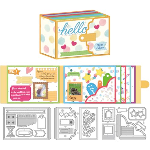 DELORIGIN 3D Album Stanzformen Karten/Fotoherstellung Stanzschablone Scrapbooking Prägevorlage Stanzformen Für Grußkarten Bastelalben Einladungen DELORIGIN 3D Album Stanzformen Karten/Fotoherstellung Stanzschablone Scrapbooking Prägevorlage Stanzformen Für Grußkarten Bastelalben Einladungen von DELORIGIN
