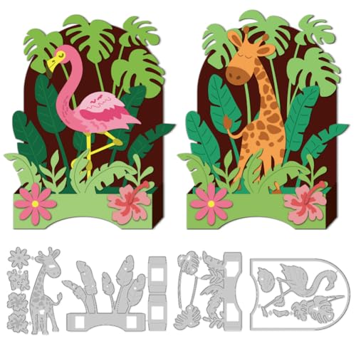 DELORIGIN 3D-Flamingo-Giraffen-Box, Stanzschablone, Kartenherstellung, Stanzschablone, Karbonstahl, Tierbox, Stanzformen, Scrapbooking, Prägeschablone für Grußkarten, Bastelalbum, Hochzeitseinladungen DELORIGIN 3D-Flamingo-Giraffen-Box, Stanzschablone, Kartenherstellung, Stanzschablone, Karbonstahl, Tierbox, Stanzformen, Scrapbooking, Prägeschablone für Grußkarten, Bastelalbum, Hochzeitseinladungen von DELORIGIN