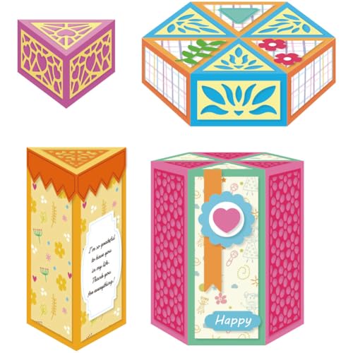 DELORIGIN 3D-Geschenkbox, faltbar, Kartenherstellung, Karbonstahl, Stanzformen, Etikettenschnitte, Schablonen, Scrapbooking, Prägeschablone für Bastelarbeiten, Papierbastelarbeiten, Hochzeit DELORIGIN 3D-Geschenkbox, faltbar, Kartenherstellung, Karbonstahl, Stanzformen, Etikettenschnitte, Schablonen, Scrapbooking, Prägeschablone für Bastelarbeiten, Papierbastelarbeiten, Hochzeit von DELORIGIN