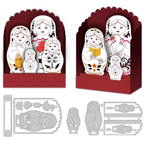 DELORIGIN 3D Matroschka Schachtel Stanzformen Zur Kartengestaltung Display Fenster Box Carbon Stahl Stanzformen Schablonen Scrapbooking Prägevorlage Für DIY Geschenk Box DELORIGIN 3D Matroschka Schachtel Stanzformen Zur Kartengestaltung Display Fenster Box Carbon Stahl Stanzformen Schablonen Scrapbooking Prägevorlage Für DIY Geschenk Box von DELORIGIN
