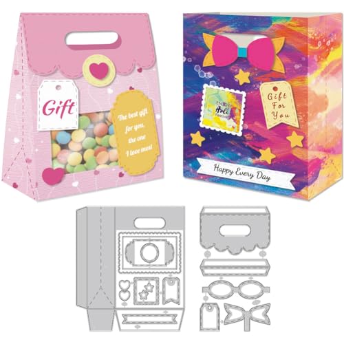DELORIGIN 3D Stanzformen Für Geschenktüten Zur Kartenherstellung Stanzformen Aus Karbonstahl Prägeschablonen Für Scrapbooking Geschenkbox Mit Fliege Für DIY Geburtstagsgeschenke Partys Grußkarten DELORIGIN 3D Stanzformen Für Geschenktüten Zur Kartenherstellung Stanzformen Aus Karbonstahl Prägeschablonen Für Scrapbooking Geschenkbox Mit Fliege Für DIY Geburtstagsgeschenke Partys Grußkarten von DELORIGIN