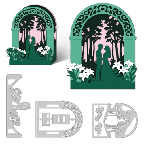 DELORIGIN 3D-Stanzschablone für Hochzeiten, Kartenherstellung, Karbonstahl, Stanzformen, Scrapbooking, Prägeschablone für Grußkarten, Bastelalbum, Briefe, Hochzeit, Verlobung, Einladung, Umschlag DELORIGIN 3D-Stanzschablone für Hochzeiten, Kartenherstellung, Karbonstahl, Stanzformen, Scrapbooking, Prägeschablone für Grußkarten, Bastelalbum, Briefe, Hochzeit, Verlobung, Einladung, Umschlag von DELORIGIN