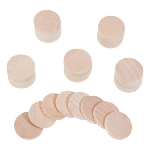 DELORIGIN 50 Stück 3,6 cm unlackierte Holz-Kreisausschnitte, kleine runde Buchenholz, dicke Kreise, Scheiben, blanko, Holzornamente für Kunst, DIY-Handwerksprojekte, Malerei, Schnitzen, Gravur DELORIGIN 50 Stück 3,6 cm unlackierte Holz-Kreisausschnitte, kleine runde Buchenholz, dicke Kreise, Scheiben, blanko, Holzornamente für Kunst, DIY-Handwerksprojekte, Malerei, Schnitzen, Gravur von DELORIGIN