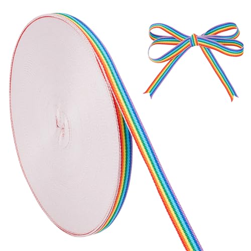 DELORIGIN 50m Regenbogenbänder 10mm Borten und Bänder zum Nähen Spitzenband Regenbogenfarben Aus Polyester Dekoband Spitzenborte Zum Verpacken von Geschenken Party Dekoration DIY Basteln DELORIGIN 50m Regenbogenbänder 10mm Borten und Bänder zum Nähen Spitzenband Regenbogenfarben Aus Polyester Dekoband Spitzenborte Zum Verpacken von Geschenken Party Dekoration DIY Basteln von DELORIGIN
