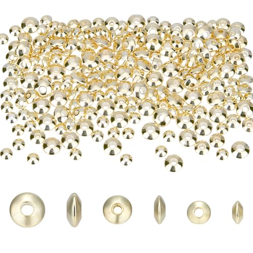 DELORIGIN 60 Stück Echte 14K Vergoldete Abstandsperlen 4/5/6mm Untertassenperlen Kleine Lose Perlen Abstandshalter Metallgefüllte Perlen Zur Schmuckherstellung Halsketten Armbänder DELORIGIN 60 Stück Echte 14K Vergoldete Abstandsperlen 4/5/6mm Untertassenperlen Kleine Lose Perlen Abstandshalter Metallgefüllte Perlen Zur Schmuckherstellung Halsketten Armbänder von DELORIGIN