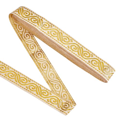 DELORIGIN 7 m Jacquardband Im Ethno Stil 20mm Borten und Bänder zum Nähen Jacquardband Polyester Stoffbesatz Besticktes Gewebtes Spitzenband Zum Nähen von Kleidung Taschen Party Dekoration Gold DELORIGIN 7 m Jacquardband Im Ethno Stil 20mm Borten und Bänder zum Nähen Jacquardband Polyester Stoffbesatz Besticktes Gewebtes Spitzenband Zum Nähen von Kleidung Taschen Party Dekoration Gold von DELORIGIN