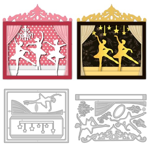 DELORIGIN 3D Ballett-Fensterkasten Stanzformen Metall Stanzformen Kartenherstellung Stanzschablonen Prägeschablonen Rahmen Für DIY Scrapbooking Basteln Alben Grußkarten Geschenke Einladungen Dekorativ DELORIGIN 3D Ballett-Fensterkasten Stanzformen Metall Stanzformen Kartenherstellung Stanzschablonen Prägeschablonen Rahmen Für DIY Scrapbooking Basteln Alben Grußkarten Geschenke Einladungen Dekorativ von DELORIGIN