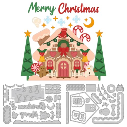 DELORIGIN Candy House Stanzschablone Lebkuchenhaus Kartenherstellung Stanzschablone Karbonstahl Stanzformen Scrapbooking Prägeschablone für XAMX Grußkarten Album Party Einladung Umschlag Dekor DELORIGIN Candy House Stanzschablone Lebkuchenhaus Kartenherstellung Stanzschablone Karbonstahl Stanzformen Scrapbooking Prägeschablone für XAMX Grußkarten Album Party Einladung Umschlag Dekor von DELORIGIN