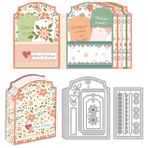 DELORIGIN Etiketten-Stanzformen für Kartenherstellung, Blumenrahmen-Stanzformen, Karbonstahl, Prägeschablone, Schablonen, Scrapbooking, für Bastelarbeiten, Geburtstagsgeschenk, Dekoration, Fotoalbum DELORIGIN Etiketten-Stanzformen für Kartenherstellung, Blumenrahmen-Stanzformen, Karbonstahl, Prägeschablone, Schablonen, Scrapbooking, für Bastelarbeiten, Geburtstagsgeschenk, Dekoration, Fotoalbum von DELORIGIN