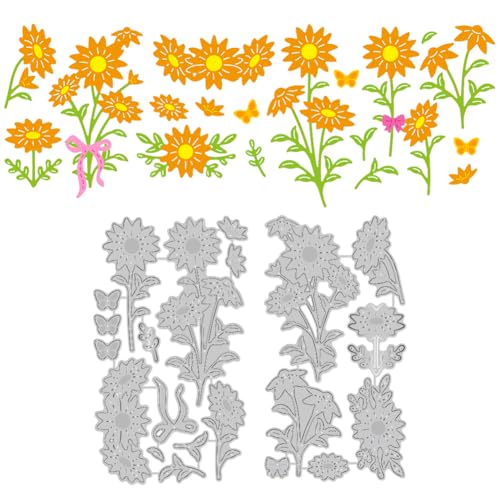 DELORIGIN Gänseblümchen-Stanzformen für Kartenherstellung, Pflanzschablonen aus Karbonstahl, Stanzschablonen für Scrapbooking, Prägeschablone für Bastelarbeiten, Fotoalbum, Kartentagebuch, Tagebuch DELORIGIN Gänseblümchen-Stanzformen für Kartenherstellung, Pflanzschablonen aus Karbonstahl, Stanzschablonen für Scrapbooking, Prägeschablone für Bastelarbeiten, Fotoalbum, Kartentagebuch, Tagebuch von DELORIGIN