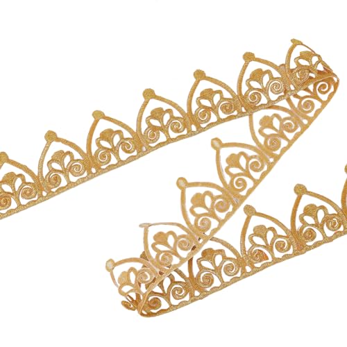DELORIGIN Goldfarbenes Spitzenband 3.7 m Spitzenbesatz Geflecht Trim 60mm Breit Stickerei Zum Aufbügeln Spitzenstoff Zum Nähen von Kleidung Vorhängen Kuchen Fransen Hochzeitskleid DELORIGIN Goldfarbenes Spitzenband 3.7 m Spitzenbesatz Geflecht Trim 60mm Breit Stickerei Zum Aufbügeln Spitzenstoff Zum Nähen von Kleidung Vorhängen Kuchen Fransen Hochzeitskleid von DELORIGIN