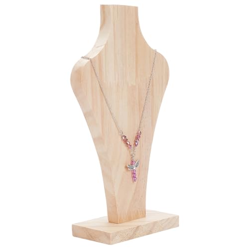 DELORIGIN Hölzerne Büste Halskette Displayständer Naturholz Kettenhalter Schmuckständer Schaufensterpuppe Für Frauen Hängende Anhänger Ketten Schmuck Boutiquen Ausstellung DELORIGIN Hölzerne Büste Halskette Displayständer Naturholz Kettenhalter Schmuckständer Schaufensterpuppe Für Frauen Hängende Anhänger Ketten Schmuck Boutiquen Ausstellung von DELORIGIN