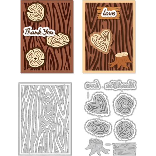 DELORIGIN Jahresringe Stanzformen Baum Metall Stanzformen Kartenherstellung Stanzschablonen Neuheiten 2025 Stanzformen Für DIY Scrapbooking Bastelalbum Grußkarte Geschenk Einladung von DELORIGIN