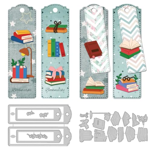 DELORIGIN Lesezeichen Stanzformen Buch Kartenherstellung Stanzschablone Karbonstahl Stanzformen Scrapbooking Prägeschablone für Grußkarten Handwerk Album Brief Party Einladung Umschlag Dekor von DELORIGIN