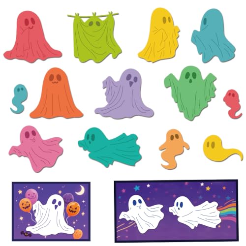 DELORIGIN Niedliche Halloween-Geister-Stanzformen für Kartenherstellung, Karbonstahl, Prägeschablone für Halloween-Karten, Scrapbooking, Papieralbum, Einladungsdekoration DELORIGIN Niedliche Halloween-Geister-Stanzformen für Kartenherstellung, Karbonstahl, Prägeschablone für Halloween-Karten, Scrapbooking, Papieralbum, Einladungsdekoration von DELORIGIN