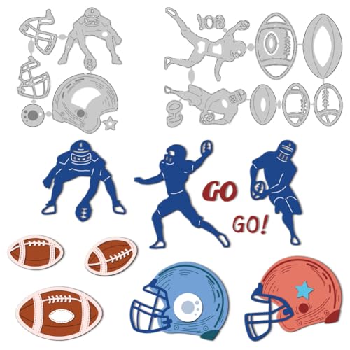 DELORIGIN Rugby Stanzformen Sportspiel Stanzformen Metallprägeschablonen Schablonen Für Die Kartengestaltung Dekoration DIY Scrapbooking Fotoalbum Basteln DELORIGIN Rugby Stanzformen Sportspiel Stanzformen Metallprägeschablonen Schablonen Für Die Kartengestaltung Dekoration DIY Scrapbooking Fotoalbum Basteln von DELORIGIN