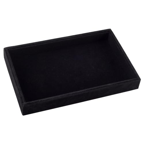 DELORIGIN Schmucktablett Aus Samt Schwarz Stapelbar Vitrine Schmuckständer Schublade Herausnehmbarer Kosmetikhalter Für Ohrringe Halsketten Anhänger Armbänder Ringe DELORIGIN Schmucktablett Aus Samt Schwarz Stapelbar Vitrine Schmuckständer Schublade Herausnehmbarer Kosmetikhalter Für Ohrringe Halsketten Anhänger Armbänder Ringe von DELORIGIN