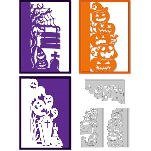 DELORIGIN Stanzformen Für Halloween Kartenränder Zur Kartenherstellung Schablone Aus Karbonstahl Prägevorlage Für Halloween Karten Scrapbooking Einladungsdekor DELORIGIN Stanzformen Für Halloween Kartenränder Zur Kartenherstellung Schablone Aus Karbonstahl Prägevorlage Für Halloween Karten Scrapbooking Einladungsdekor von DELORIGIN