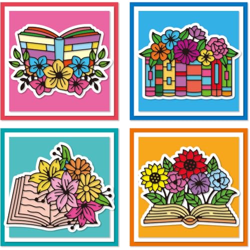 DELORIGIN Stanzschablone für Bücher und Blumen, Kartenherstellung, Karbonstahl, Stanzformen, Scrapbooking, Prägeschablone für Grußkarten, Bastelalbum, Geburtstage, Einladungen, Festivals, Geschenk von DELORIGIN