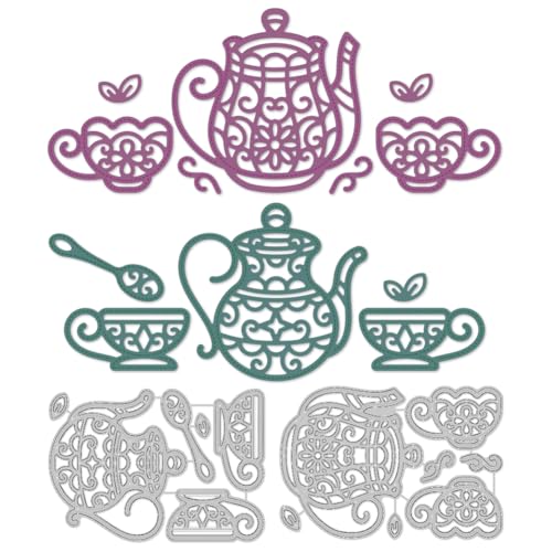 DELORIGIN Stanzschablone für Grußkarten, Motiv: Teekanne, Karbonstahl, Geschirr, Tasse, Stanzformen, Scrapbooking, Prägeschablone für Grußkarten, Bastelalbum, Einladungen, Festivals, Geschenk DELORIGIN Stanzschablone für Grußkarten, Motiv: Teekanne, Karbonstahl, Geschirr, Tasse, Stanzformen, Scrapbooking, Prägeschablone für Grußkarten, Bastelalbum, Einladungen, Festivals, Geschenk von DELORIGIN