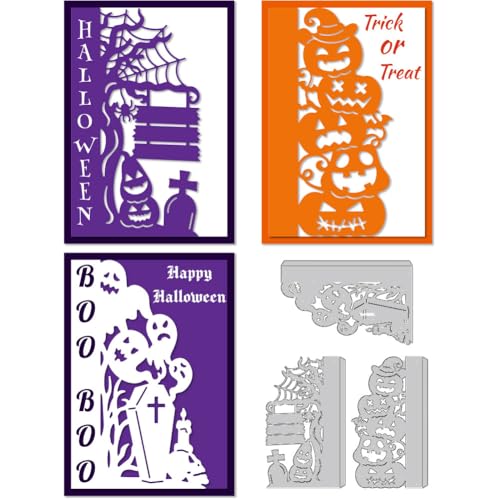 DELORIGIN Stanzschablone für Halloween-Karten zur Kartenherstellung, Kürbis-Geist, Spitze, Stanzform, Karbonstahl, Schablone für Halloween-Karten, Scrapbooking, Papieralbum, Einladungsdekoration DELORIGIN Stanzschablone für Halloween-Karten zur Kartenherstellung, Kürbis-Geist, Spitze, Stanzform, Karbonstahl, Schablone für Halloween-Karten, Scrapbooking, Papieralbum, Einladungsdekoration von DELORIGIN