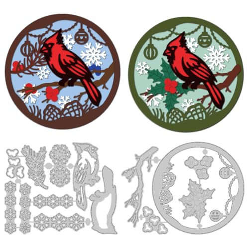 DELORIGIN Stanzschablone für Weihnachten, Kardinal, Vogel-Design, Karbonstahl, Stanzformen, Scrapbooking, Prägeschablone für Weihnachten, Grußkarten, Bastelalbum, Party, Einladung, Umschlag DELORIGIN Stanzschablone für Weihnachten, Kardinal, Vogel-Design, Karbonstahl, Stanzformen, Scrapbooking, Prägeschablone für Weihnachten, Grußkarten, Bastelalbum, Party, Einladung, Umschlag von DELORIGIN