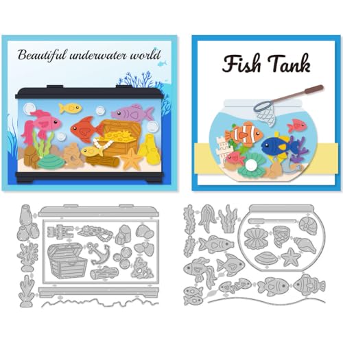 DELORIGIN Stanzteile Für Aquarien Stanzformen Aus Karbonstahl Rahmenschablonen Scrapbooking Prägeschablonen Rahmen Stanzschablonen Für Karten Partys Grüße Prägungen Einladungen Fotoalben von DELORIGIN