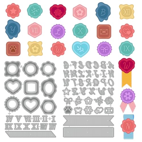 DELORIGIN Wachssiegel-Stempel, Buchstaben-Stanzform, römische Zahlen, Kartenherstellung, Metall-Stanzformen, Karten, Scrapbooking, Prägeschablone, Stanzschablone für Grußkarten, Bastelalbum, Einladung DELORIGIN Wachssiegel-Stempel, Buchstaben-Stanzform, römische Zahlen, Kartenherstellung, Metall-Stanzformen, Karten, Scrapbooking, Prägeschablone, Stanzschablone für Grußkarten, Bastelalbum, Einladung von DELORIGIN