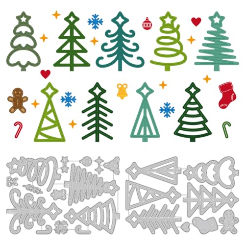 DELORIGIN Weihnachtsbaum-Stanzschablone für Kartenherstellung, Karbonstahl, Stanzformen, Scrapbooking, Prägeschablone für XAMX, Grußkarten, Bastelalbum, Party, Einladung, Umschlag, Dekoration DELORIGIN Weihnachtsbaum-Stanzschablone für Kartenherstellung, Karbonstahl, Stanzformen, Scrapbooking, Prägeschablone für XAMX, Grußkarten, Bastelalbum, Party, Einladung, Umschlag, Dekoration von DELORIGIN