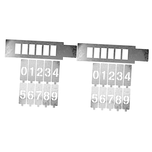 2 Stück Buchstaben-Schablonen, Metall-Briefkasten, Sprühfarbe for Metall, Eisen, Zeichenschablonen, Malschablonen, Malwerkzeuge, Zahlen, wiederverwendbare Schablonen, digitale Schablonen, digitale DIY 2 Stück Buchstaben-Schablonen, Metall-Briefkasten, Sprühfarbe for Metall, Eisen, Zeichenschablonen, Malschablonen, Malwerkzeuge, Zahlen, wiederverwendbare Schablonen, digitale Schablonen, digitale DIY von DELURA