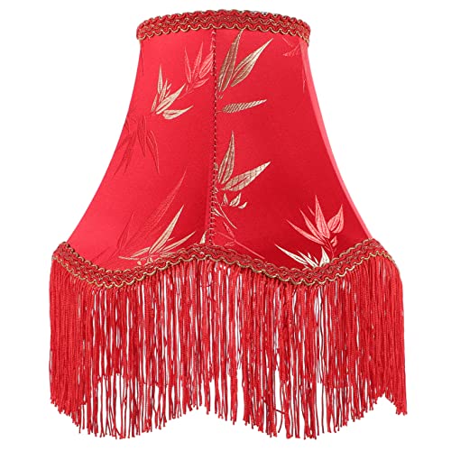 Europäischer Quasten-Lampenschirm, rotes Zubehör, Tischgehäuse, Kuppel-Pendelleuchte, Hängelampenschirm, Wandlampe, Lampenschirm, Kronleuchter, Lampenschirm, westliche Lampenschirme, Leuchtenzubehör/8 Europäischer Quasten-Lampenschirm, rotes Zubehör, Tischgehäuse, Kuppel-Pendelleuchte, Hängelampenschirm, Wandlampe, Lampenschirm, Kronleuchter, Lampenschirm, westliche Lampenschirme, Leuchtenzubehör/8 von DELURA