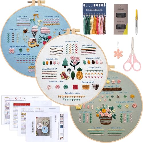 DEMIUKO Sticken Set für Anfänger Erwachsene Stickset Kreuzstich Stickerei Set Blumenmuster Pflanzen Stichen Stickmuster mit Stickrahmen Stick Faden Nadeln Stickrahmen Videolehrgang Embroidery Kit DEMIUKO Sticken Set für Anfänger Erwachsene Stickset Kreuzstich Stickerei Set Blumenmuster Pflanzen Stichen Stickmuster mit Stickrahmen Stick Faden Nadeln Stickrahmen Videolehrgang Embroidery Kit von DEMIUKO