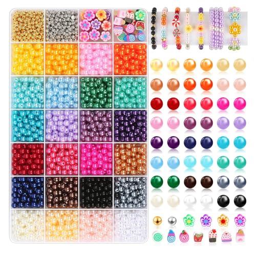 2120 Stück Bunte Perlen zum Auffädeln,Perlen zum Basteln mit Loch 3/6/10mm Jewelry Making Kit,kleine Füllstoff Perlen für die Herstellung von Armband Halskette Ohrringe 2120 Stück Bunte Perlen zum Auffädeln,Perlen zum Basteln mit Loch 3/6/10mm Jewelry Making Kit,kleine Füllstoff Perlen für die Herstellung von Armband Halskette Ohrringe von DEMOCRATIDO
