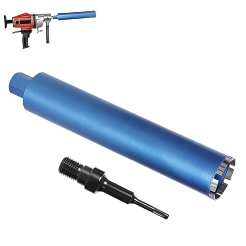 1 ¼ UNC Diamantbohrkrone Dosensenker mit 10mm Turbo | L 460 mm | Ø 122 mm | 10 Segmente | SDS-plus, Diamant-Bohrkron Kernbohrkrone für Kernbohrgeräte, Nass- / Trocken Bohrkrone Fliesenbohrer für Beton von DENEWERK