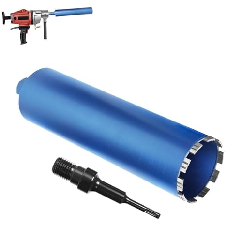 1 ¼ UNC Diamantbohrkrone Dosensenker mit 10mm Turbo | L 460 mm | Ø 132 mm | 10 Segmente | SDS-plus, Diamant-Bohrkron Kernbohrkrone für Kernbohrgeräte, Nass- / Trocken Bohrkrone Fliesenbohrer für Beton von DENEWERK